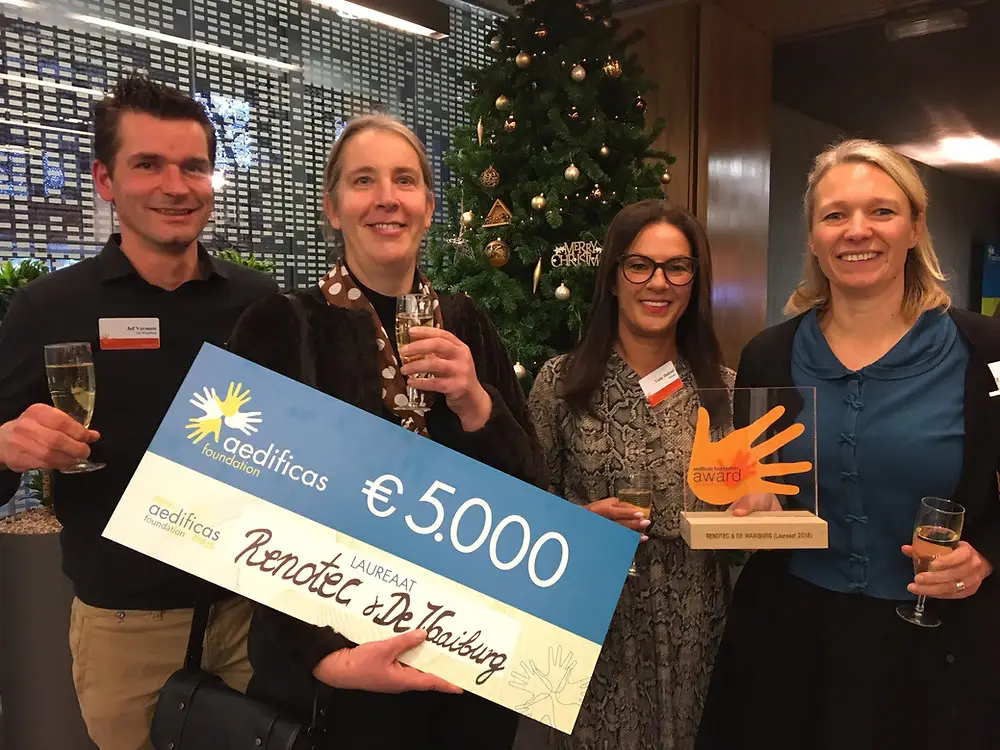 enotec bekroond door Aedificas Foundation met award en financiële steun van €5000 voor Avalympics